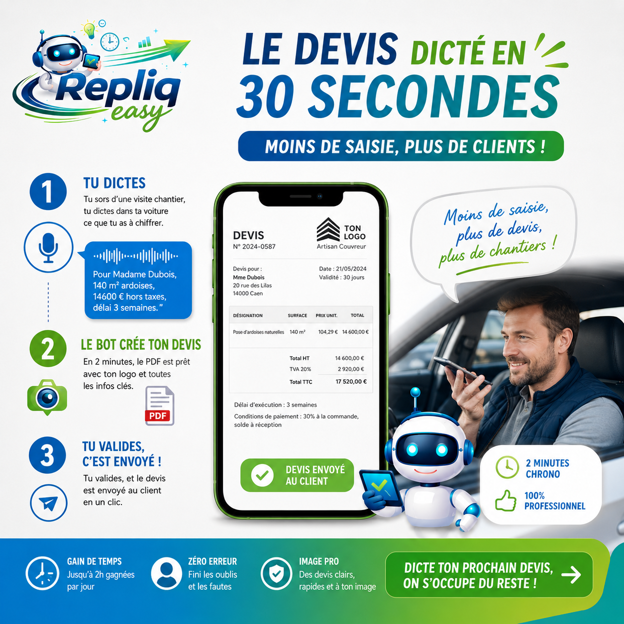Le devis dicté en 30 secondes